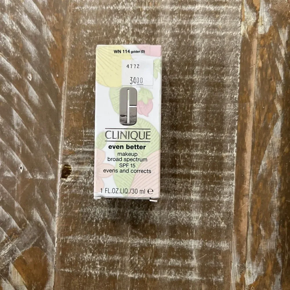 Clinique Even Better Makeup‎ SPF15 Foundation WN 114 Goldon (D) 1oz NIB